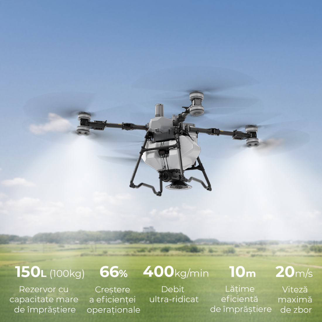 DJI AGRAS T100 – TESLA DRONELOR AGRICOLE?