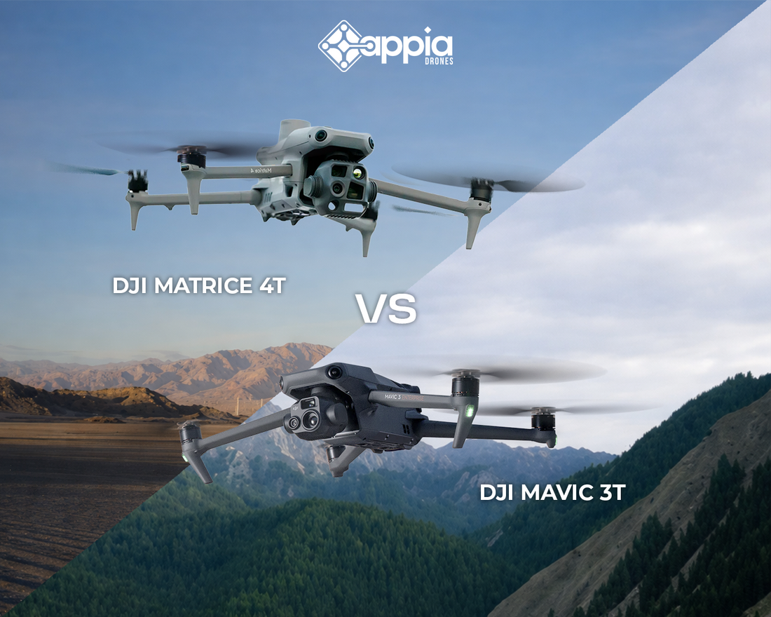 DJI Matrice 4T vs DJI Mavic 3T: comparație riguroasă pentru termografie, inspecții și intervenții