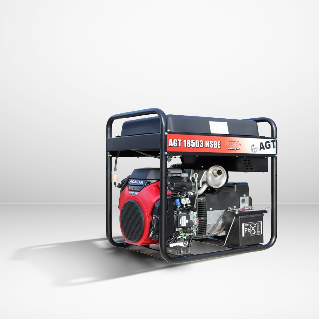 AGT 18503 HSBE R45 AVR Generator de curent trifazat, 17,3 kVA, 45 L, pornire electrica, motor Honda iGX 800, AVR digital pentru DJI Agras T100