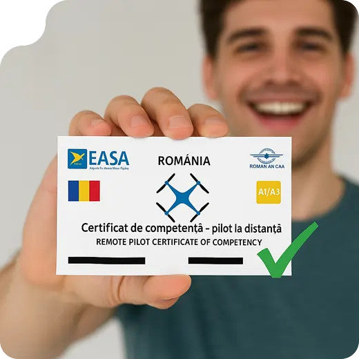 Curs de pilotaj dronă conform EASA A1-A3